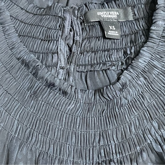 Simply Vera Vera Wang Black Sleeveless Smocked Dress NWT, Sz XS - Picture 13 of 16